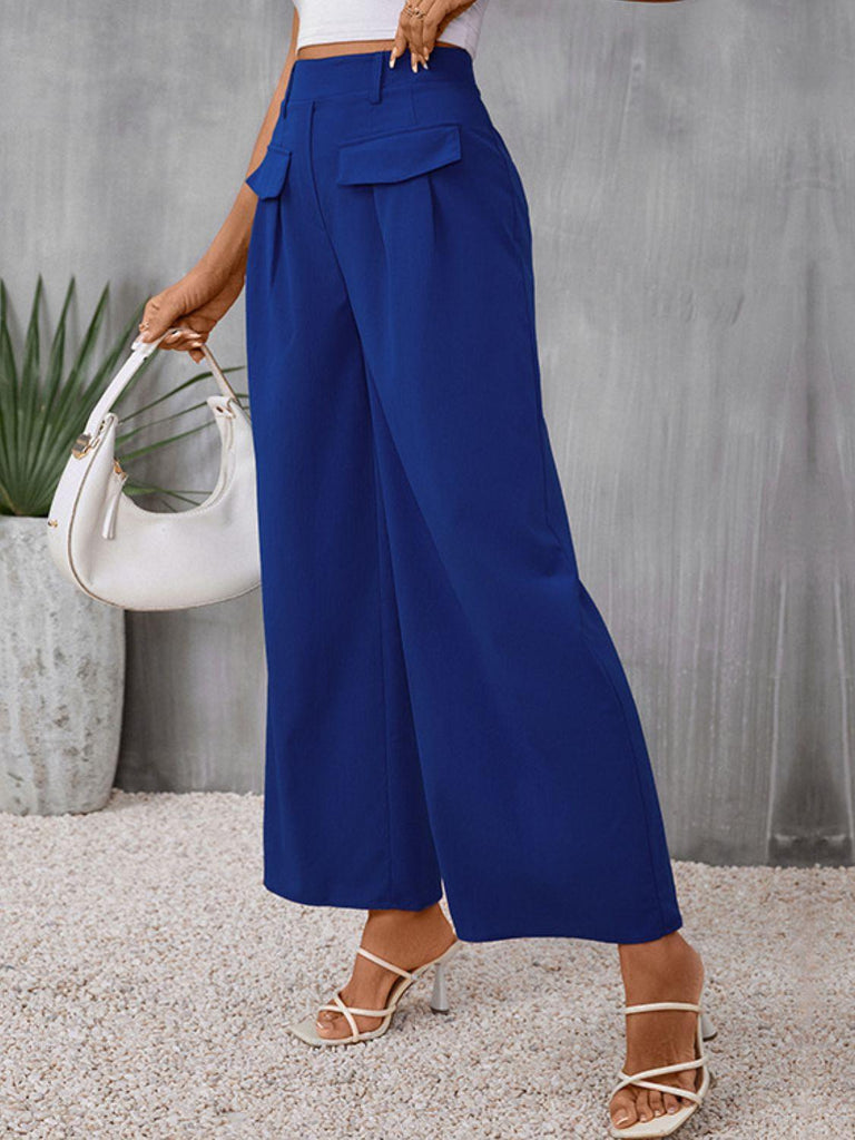 Long Wide Leg Pants - Tropical Daze