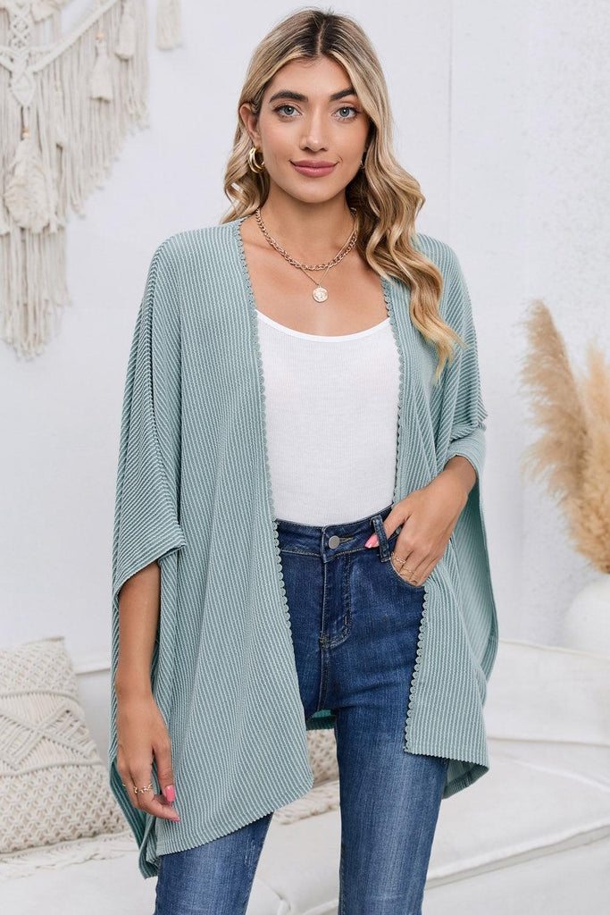 Open Front Dolman Sleeve Cardigan - Tropical Daze