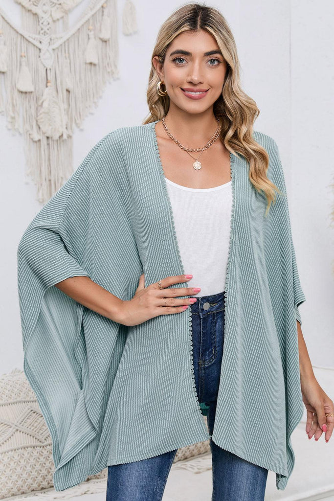 Open Front Dolman Sleeve Cardigan - Tropical Daze