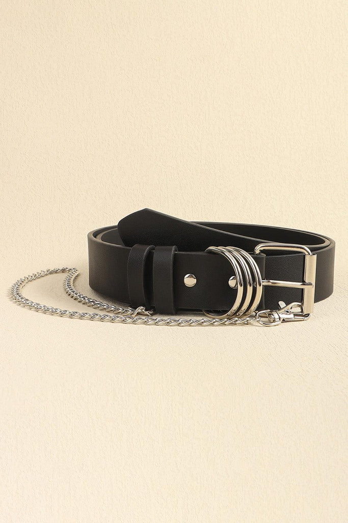 PU Leather Alloy Chain Belt - Tropical Daze