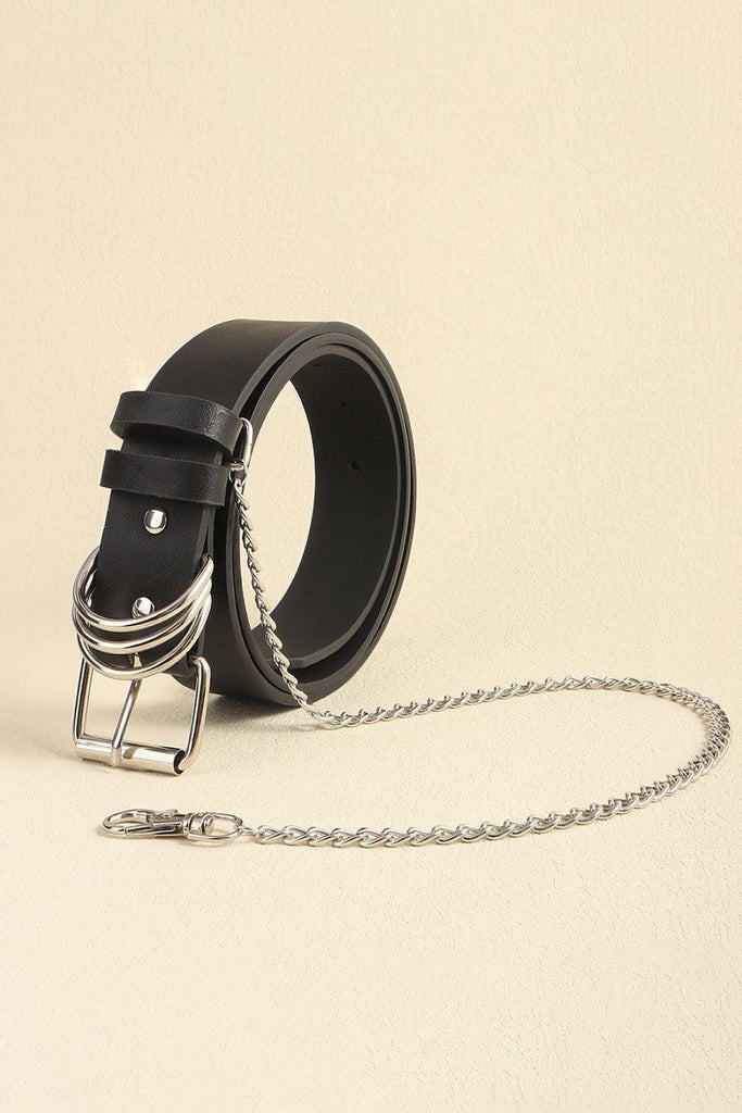 PU Leather Alloy Chain Belt - Tropical Daze