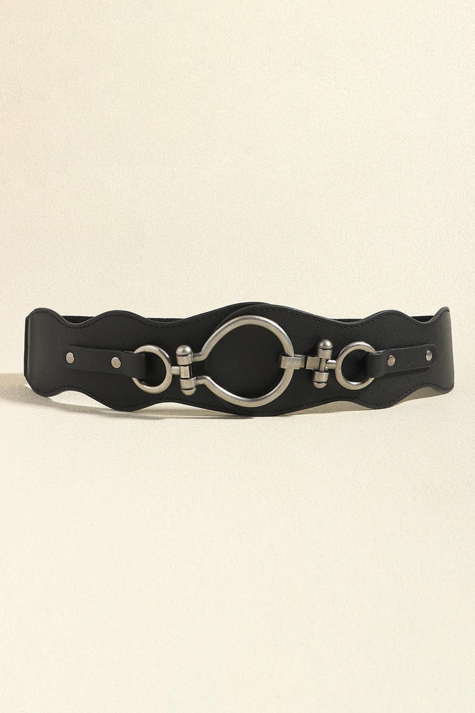 PU Leather Zinc Alloy Buckle Belt - Tropical Daze